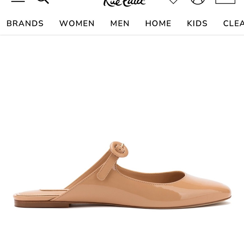 Larroude Tan Patent Blair Mule